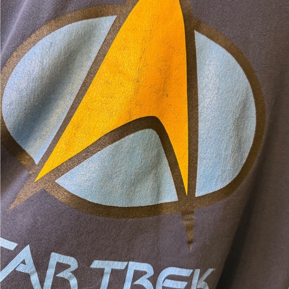 Vintage 90’s Star Trek Navy Blue Crewneck Sweater Men’s Sz L Pull Over - Picture 6 of 16